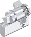 Profile half cylinder with insert triangular 9, Zinc die chrome-plated