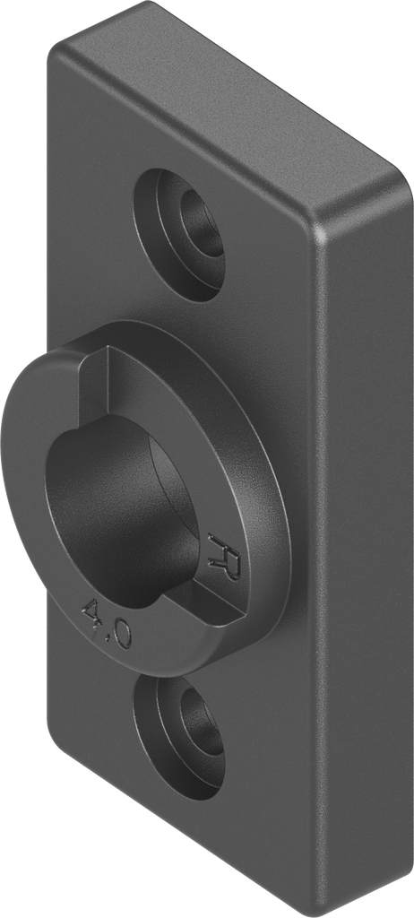 Casquillo del cojinete con stop, derecha, para Ts = 4 mm, poliamida GF negro