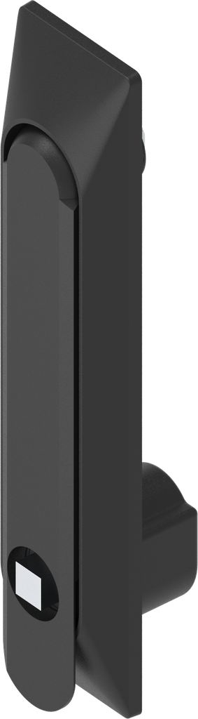 Maneta giratoria 1150 con embellecedor universal con inserto cuadradillo 8, poliamida GF negro