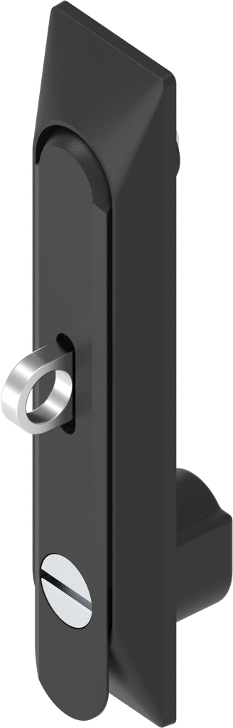 Swinghandle 1150 with universal dish with insert slot 2 x 4 and for padlock, Polyamide and zinc die black powder-coated