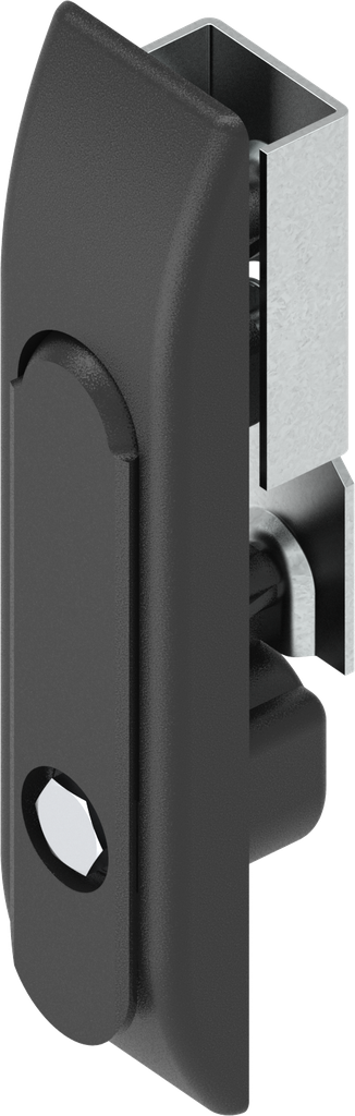 Maneta giratoria para varillas con inserto hexágono exterior SW 11, poliamida y zamak recubierto de polvo negro