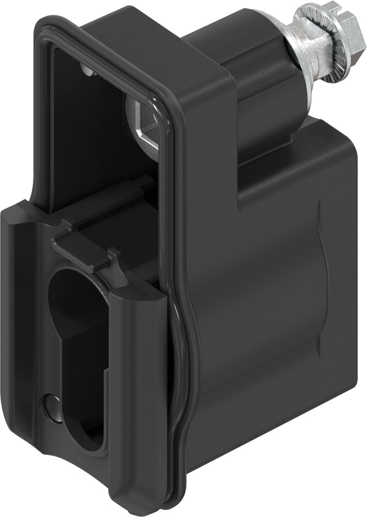 Locking set, right version, for profile half cylinder 40, Zinc die black powder-coated for outdoor use