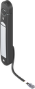 Schwenkgriff Agent E Wired mit RFID Kartenleser 13,56 MHz, GD-Zn weißaluminium gepulvert und Polyamid GF schwarz