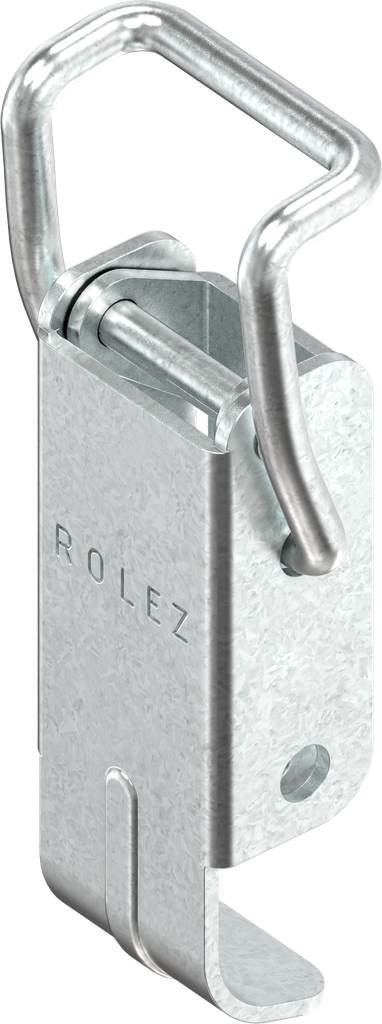 Toggle latch with wire toggle latch without padlock facility, drilled, Steel zinc-plated DS plus top coat