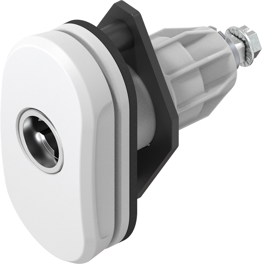 Cierre de compresión "Basic ECO" para cilindro de inserción (sistema 3), poliamida GF blanco