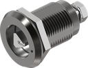 Dreh-Spann-Verschluss Dreikant 8 mit Markierung Ausführung links, Aluminium harteloxiert und Edelstahl AISI 316