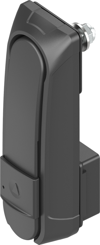 Maneta giratoria "corta" con RC2 para cilindro perfilado 45 mm (A = 35 mm), zamak recubierto de polvo negro