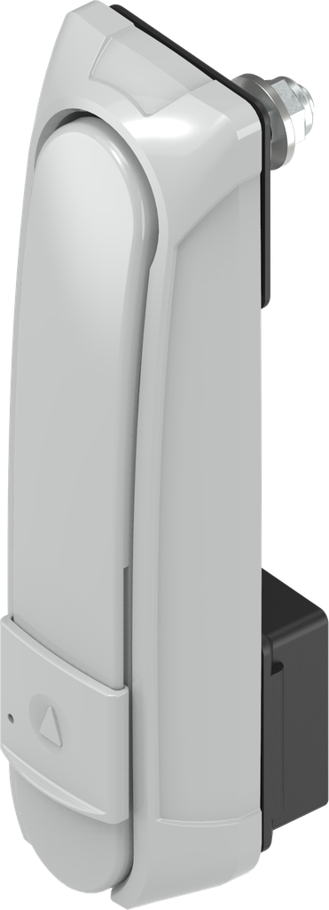 Schwenkgriff "lang" mit RC2 für Profil-Halbzylinder 45 mm (A = 35 mm), GD-Zn grau gepulvert RAL 7038 und antigraffiti lackiert