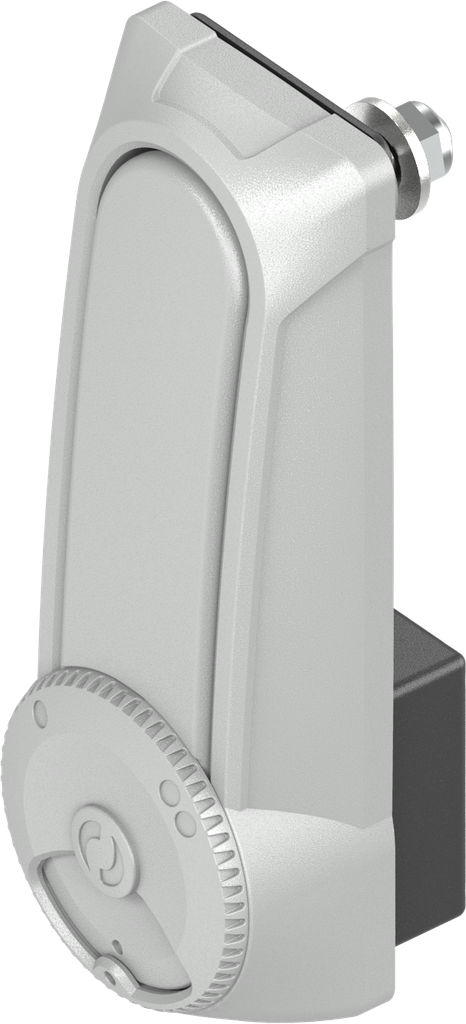 Doppelzylinder-Schwenkgriff "kurz" für Profil-Halbzylinder 40 mm und 45 mm (A = 30 mm und 40 mm), Polyamid GF grau RAL 7038