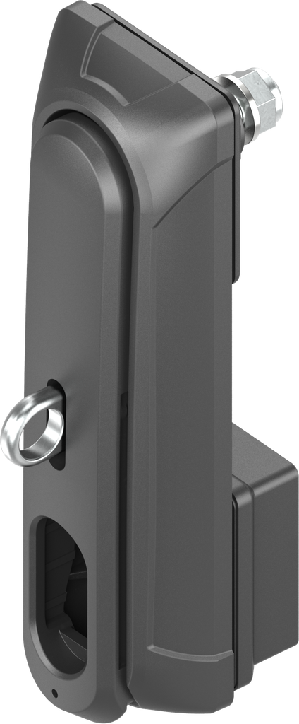 Maneta giratoria "corta" para candado sin módulo de cierre, poliamida GF negro