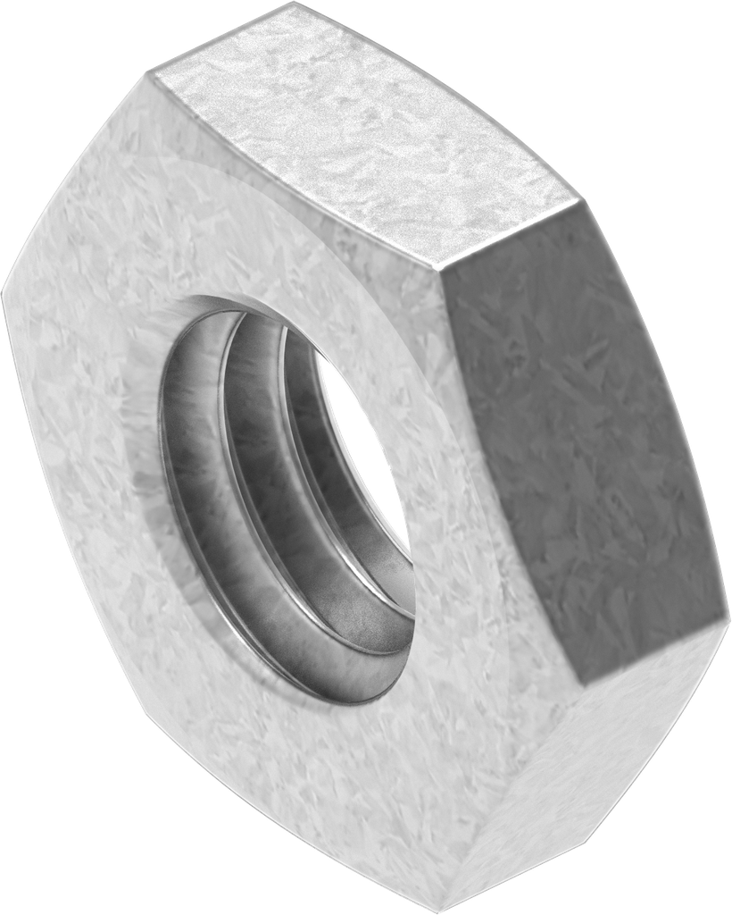 Tuerca hexagonal M6, acero galvanizado