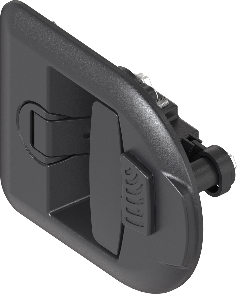 T-Muldengriff mit Dreh-Spann-Funktion für Steckzylinder System 3, Polyamid GF schwarz und GD-Zn schwarz gepulvert