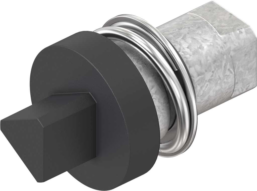 Insert triangular 7, Zinc die black powder-coated