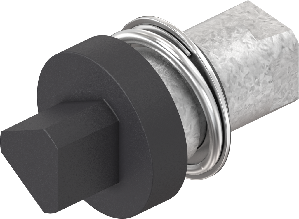 Betätigung Dreikant 8, GD-Zn schwarz gepulvert