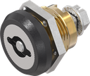 Safety quarter turn double bit 5, right version, Brass and zinc die black powder-coated