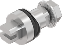 Insert square 8 with slot, Stainless steel AISI 303