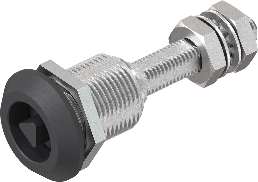 Cierre de compresión triángulo 7 con lengüeta ajustable, zamak recubierto de polvo negro