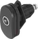 Compression latch "Double Red" for clip-in cylinder (system 3), Polyamide GF black