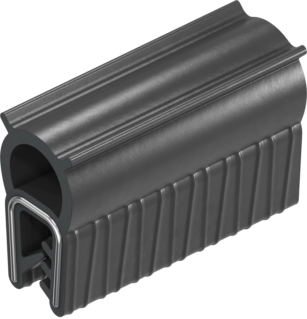 Sealing profile, self-clamping, Foam rubber NBR; clamping profile NBR 60 ± 5 Shore A black