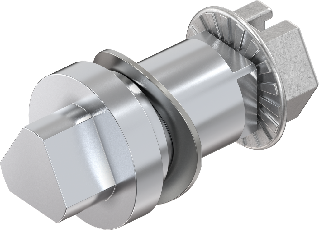 Inserto triángulo 6,5, zamak cromado
