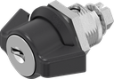 Wing knob quarter turn, keyed 2233X, Zinc die black powder-coated