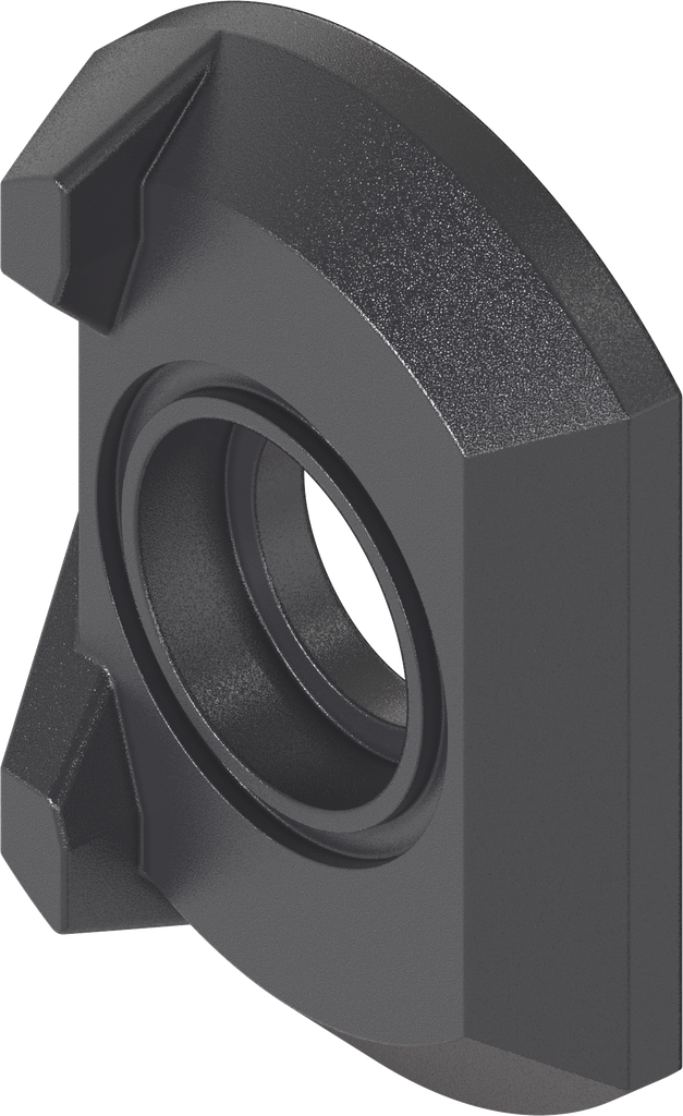 Bezel foamed with dogs, Polyamide GF black