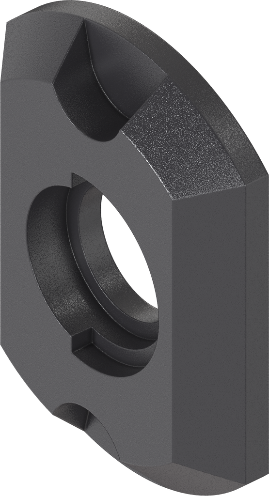 Roseta con tope 180° para cierre de maneta bloqueable, poliamida GF negro