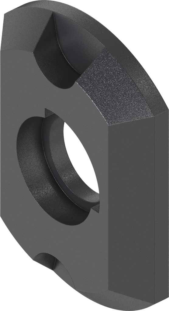 Roseta tope 90°, izquierda, para cierre de maneta bloqueable, poliamida GF negro