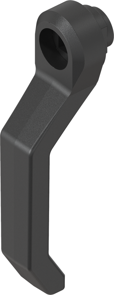 Inside handle with steel insert for steel shaft, Polyamide GF black