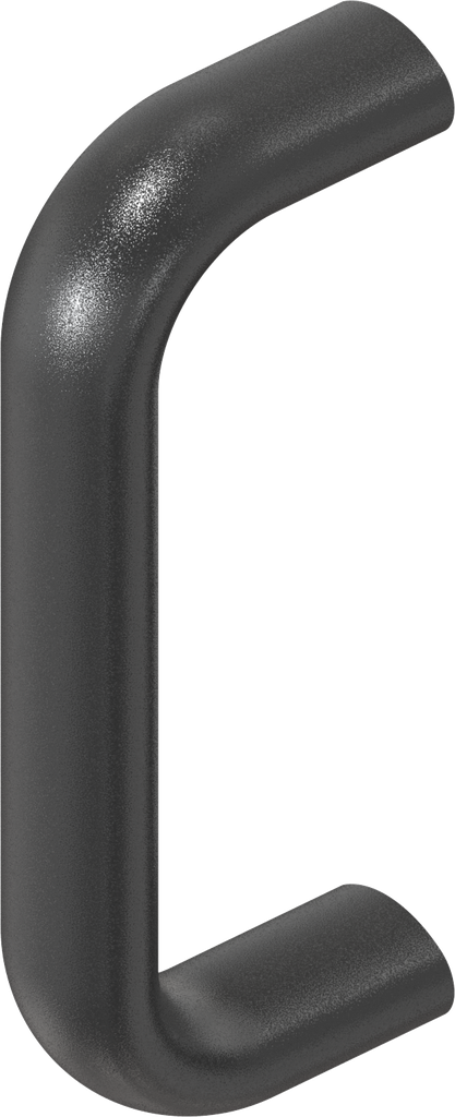 Bow-type handle, Aluminium black plastic-coated