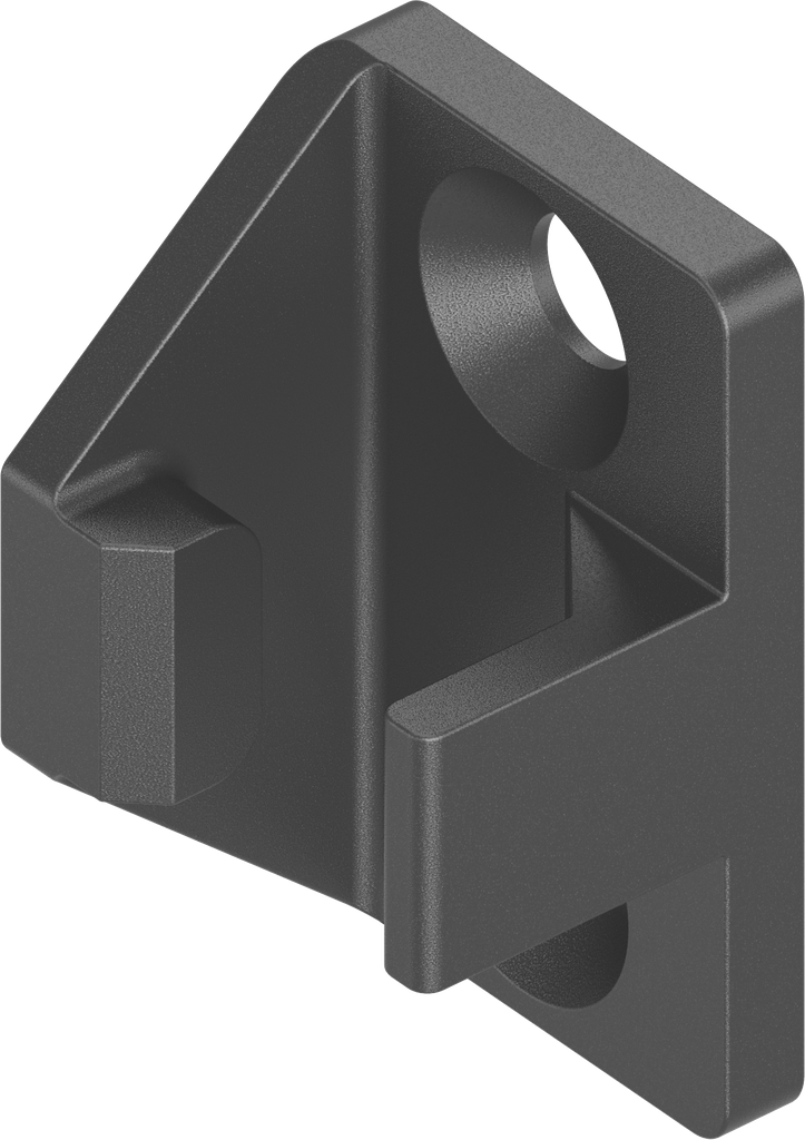 Retenedor de cierre para varilla plana con torsión, zamak recubierto de polvo negro