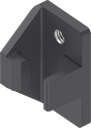 Verschlusshalter für Flachstange mit Verdrehung, GD-Zn schwarz gepulvert