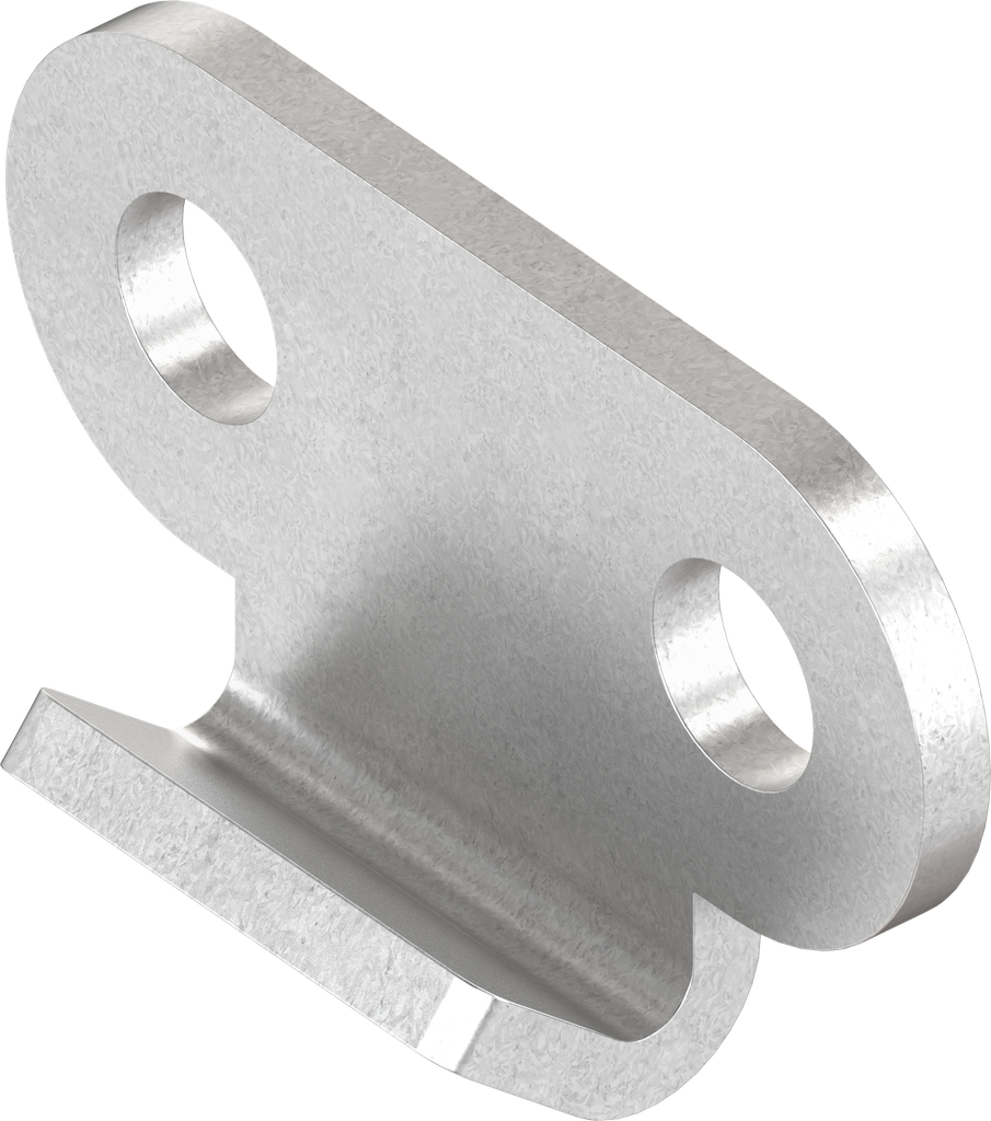 Gancho, con perforación, acero galvanizado DS más Top Coat