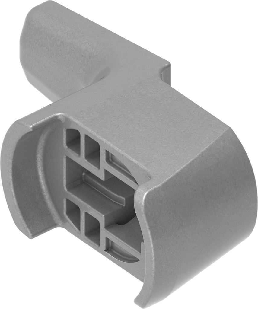 Rastzunge H = 22 mm, Polyamid GF silbergraumetallic