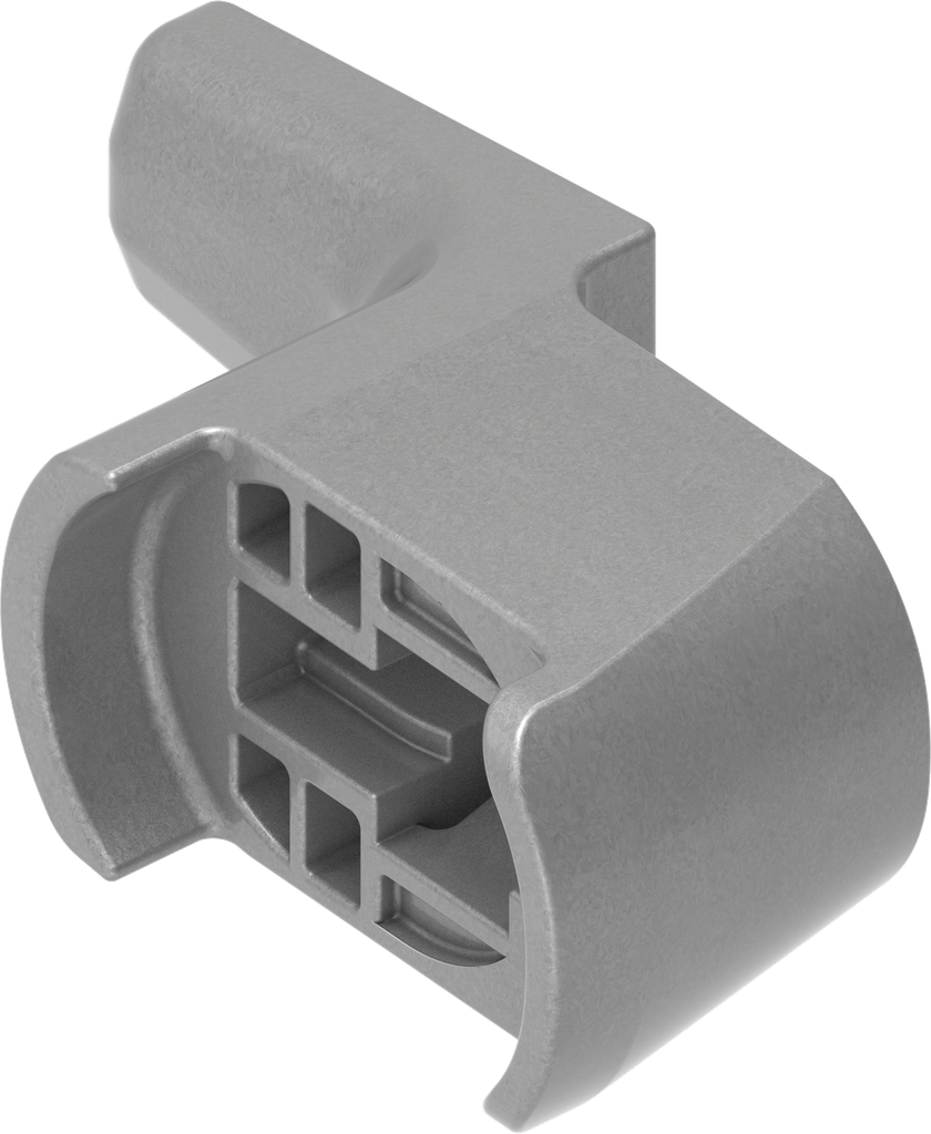 Rastzunge H = 24 mm, Polyamid GF silbergraumetallic