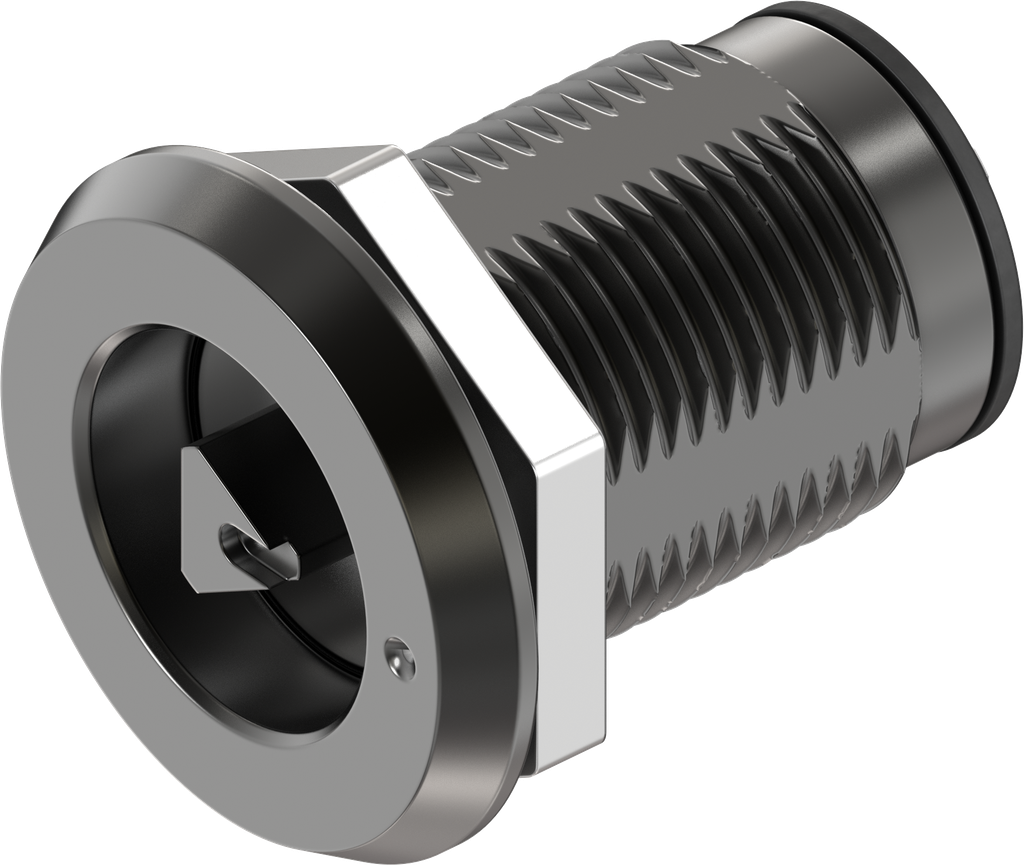 Compression latch triangular 6.5, left version, Aluminium hard anodized and stainless steel AISI 316