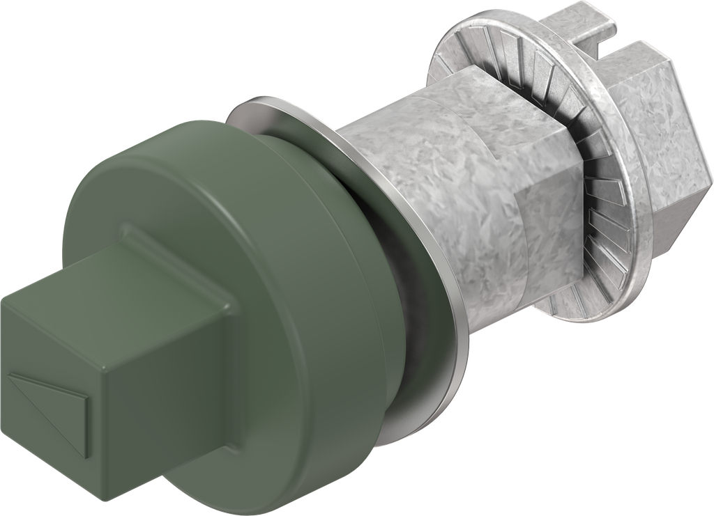 Betätigung Vierkant 7, GD-Zn NATO oliv gepulvert