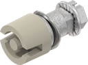 Insert double bit 5, Zinc die pebble grey powder-coated