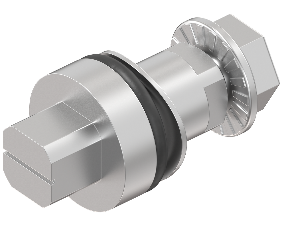 Inserto cuadradillo 8 con indicador, acero inoxidable AISI 303