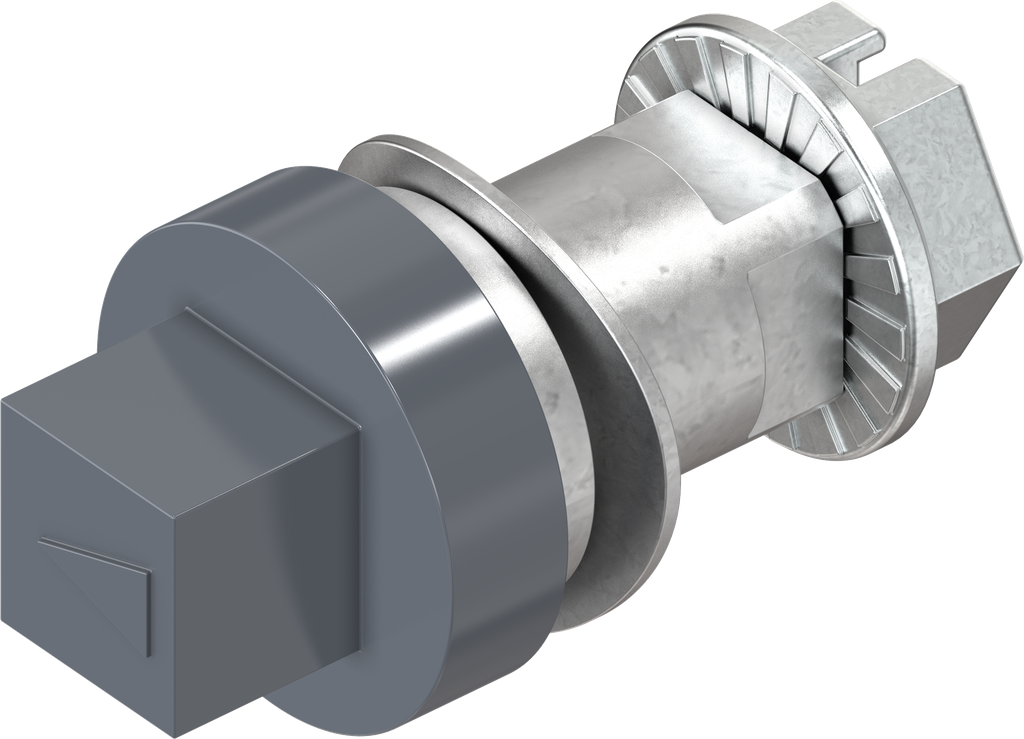 Inserto cuadradillo 8, zamak recubierto gris grafito suave brillante