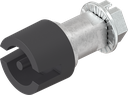 Insert double bit 3, Zinc die black powder-coated