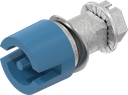 Insert double bit 3, Zinc die brilliant blue powder-coated