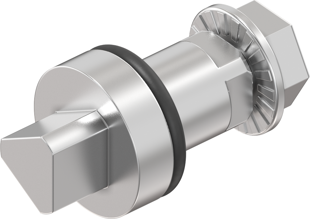 Betätigung Dreikant 8, Edelstahl AISI 303