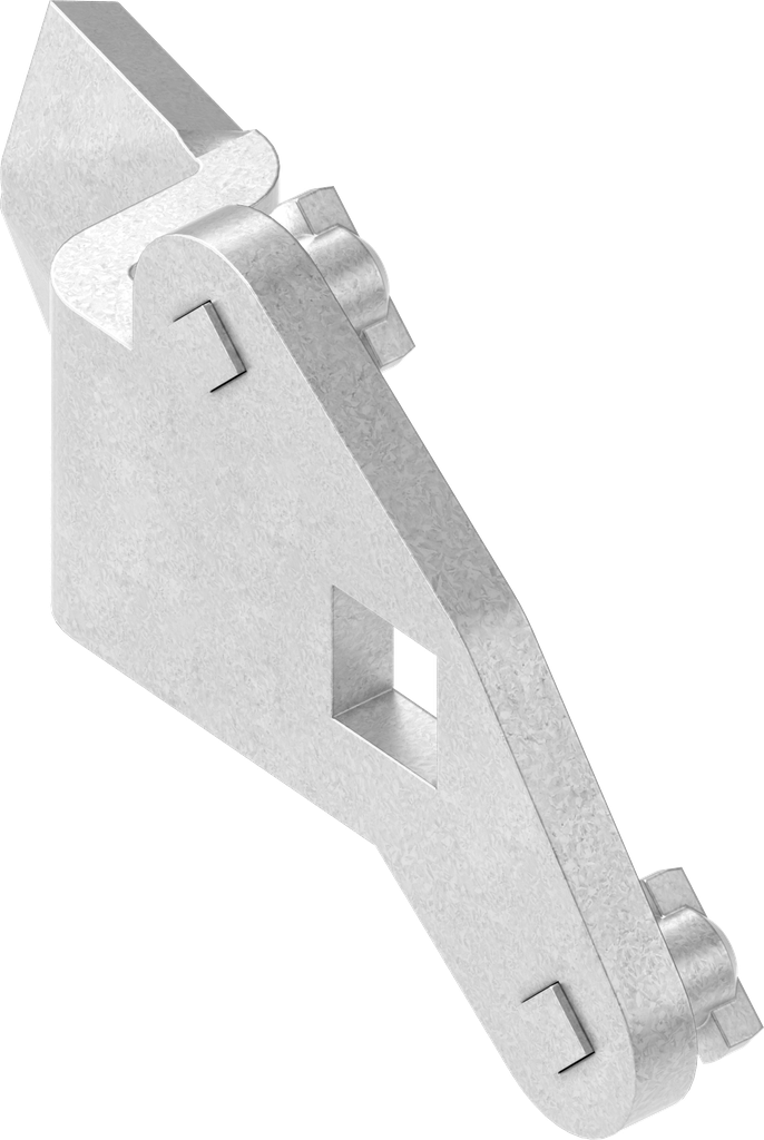 Zunge mit Stangenantrieb rechts, Stahl verzinkt