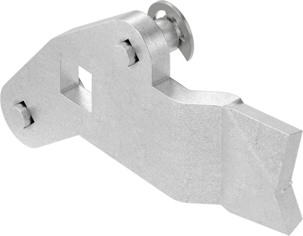 Zunge mit Stangenantrieb links, Stahl verzinkt